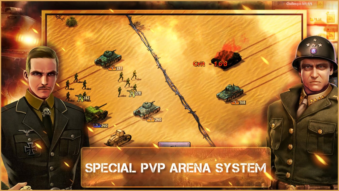 World at Risk in-game screenshot — PvP arena battle in the desert